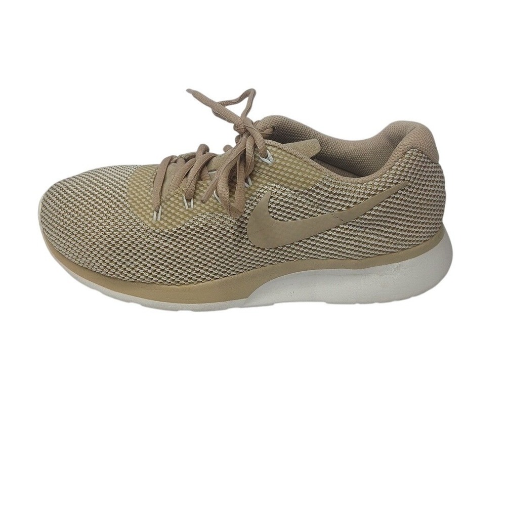 Nike Tanjun SE Running Shoes‎ Womens 8.5 Khaki Beige Mesh Sneakers 921668-200